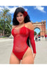 Body string découpé à manche longue, extensible