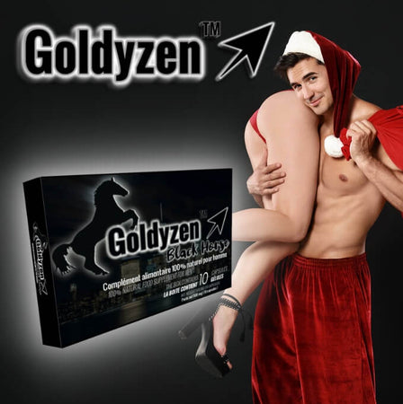 Goldyzen Black Horse- Complex Ginseng et Gingembre noir- Complément alimentaire 100% à base de plantes – Revigorant pour hommes - 10 Gélules