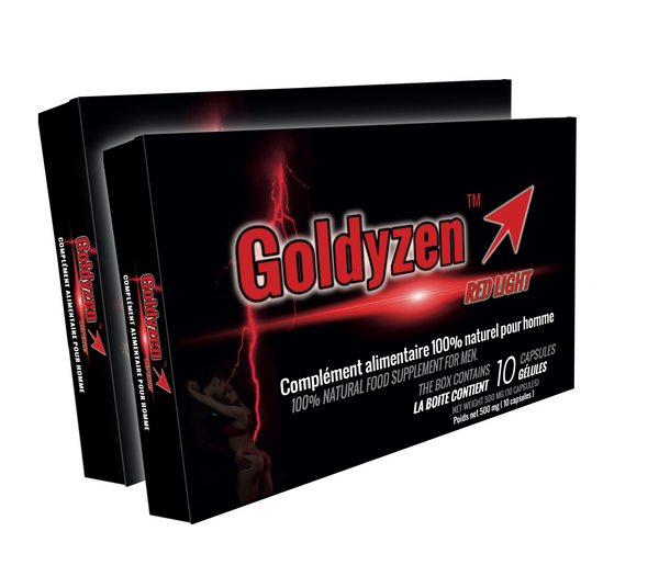 Goldyzen Red Light - Complex Ginseng Naturel- Complément alimentaire 100% à base de plantes – Coup de pouce pour hommes- 10 Gélules