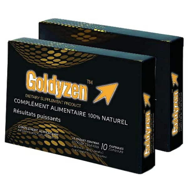 Goldyzen Complexe de Ginseng, de ginkgo et de gingembre noir - Complément alimentaire 100% à base de plantes – Revigorant pour hommes - 10 Gélules
